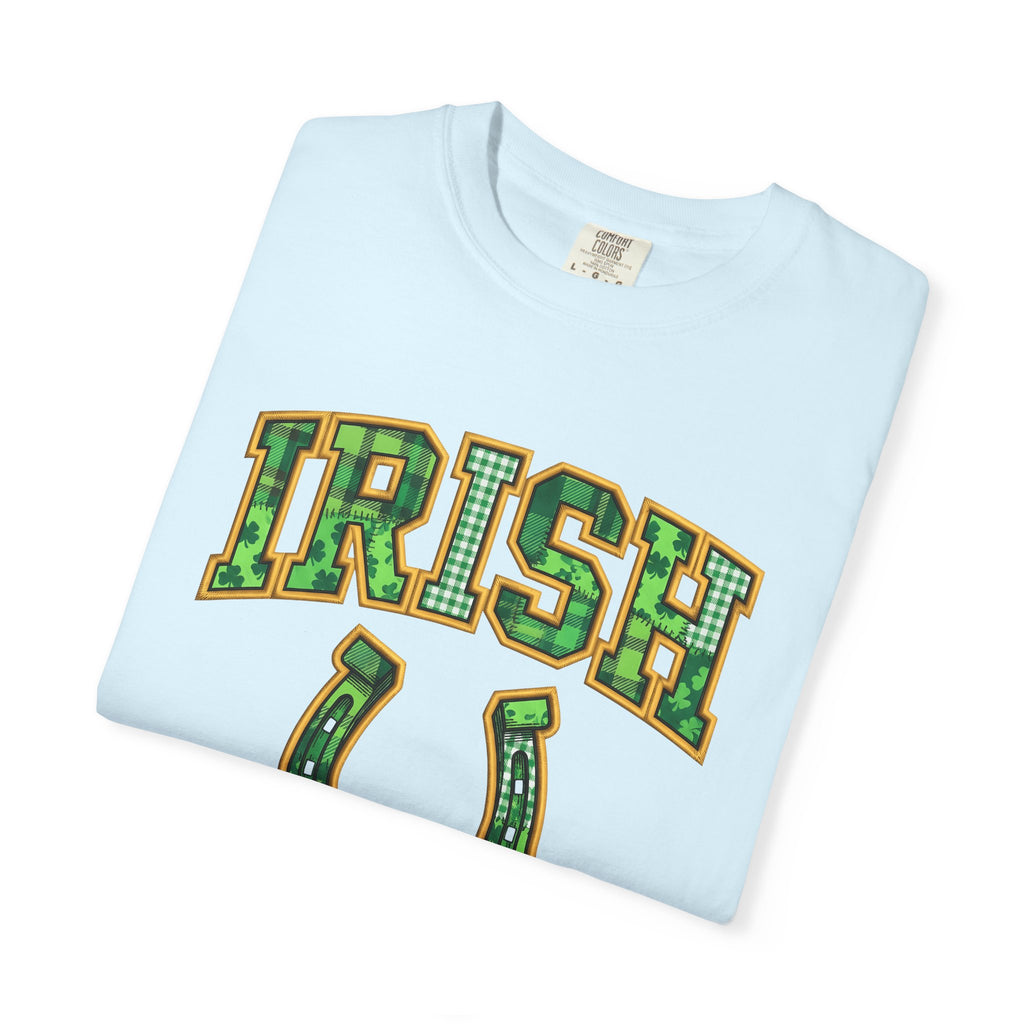 Horseshoe Shirt St Patrick's Day Charm Gift Women Applique Tee Horse Shoe T-Shirt Luck Fan Appliqué Tshirt Lucky Graphic Retro Clover Tshirt