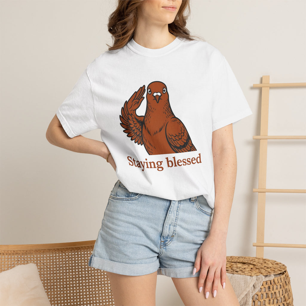 Salute Bird Shirt Funny Pet Gift Women Comic Tee Bird T-Shirt Humor Fan Cartoon Tshirt Animal Graphic Vintage Funny Tshirt