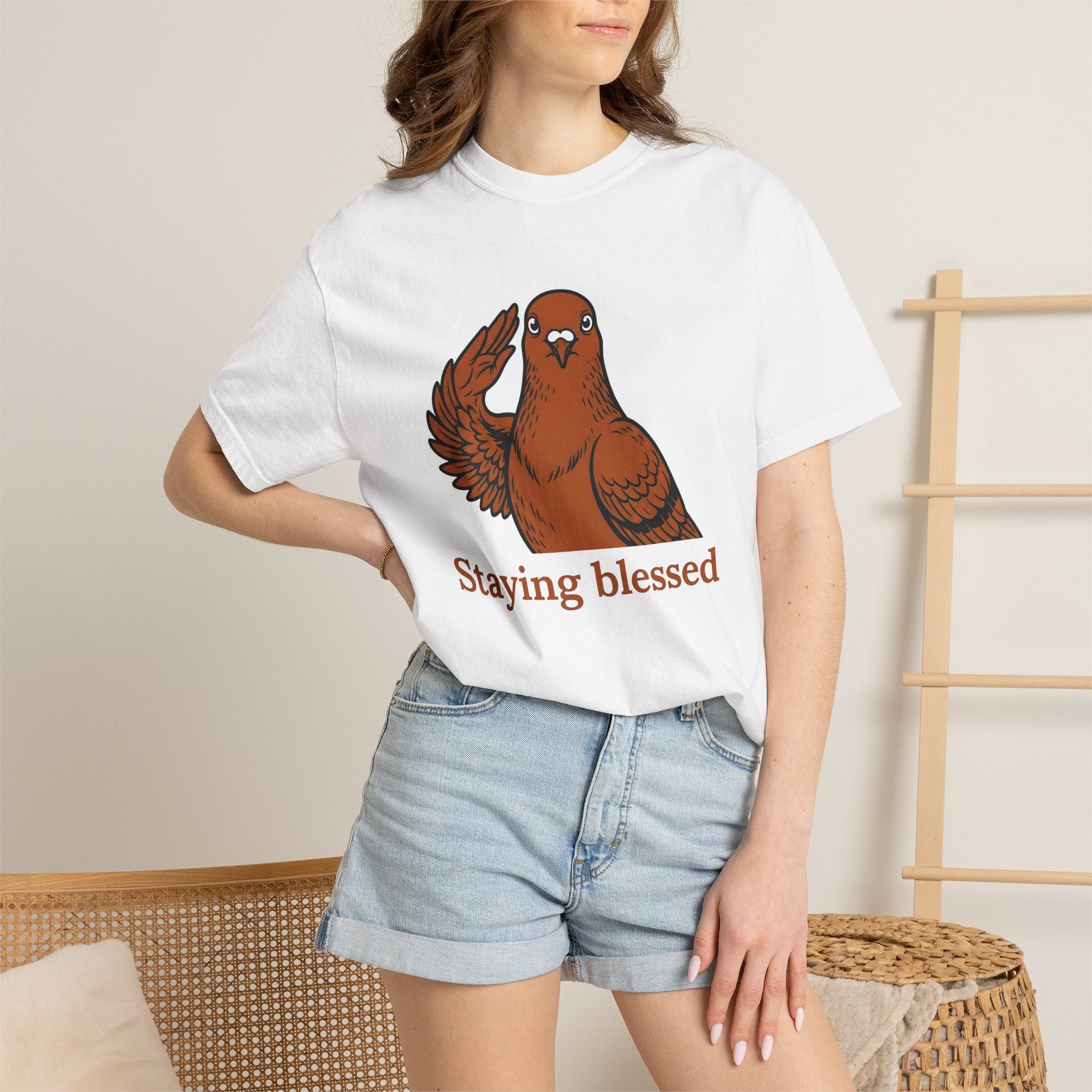 Salute Bird Shirt Funny Pet Gift Women Comic Tee Bird T-Shirt Humor Fan Cartoon Tshirt Animal Graphic Vintage Funny Tshirt