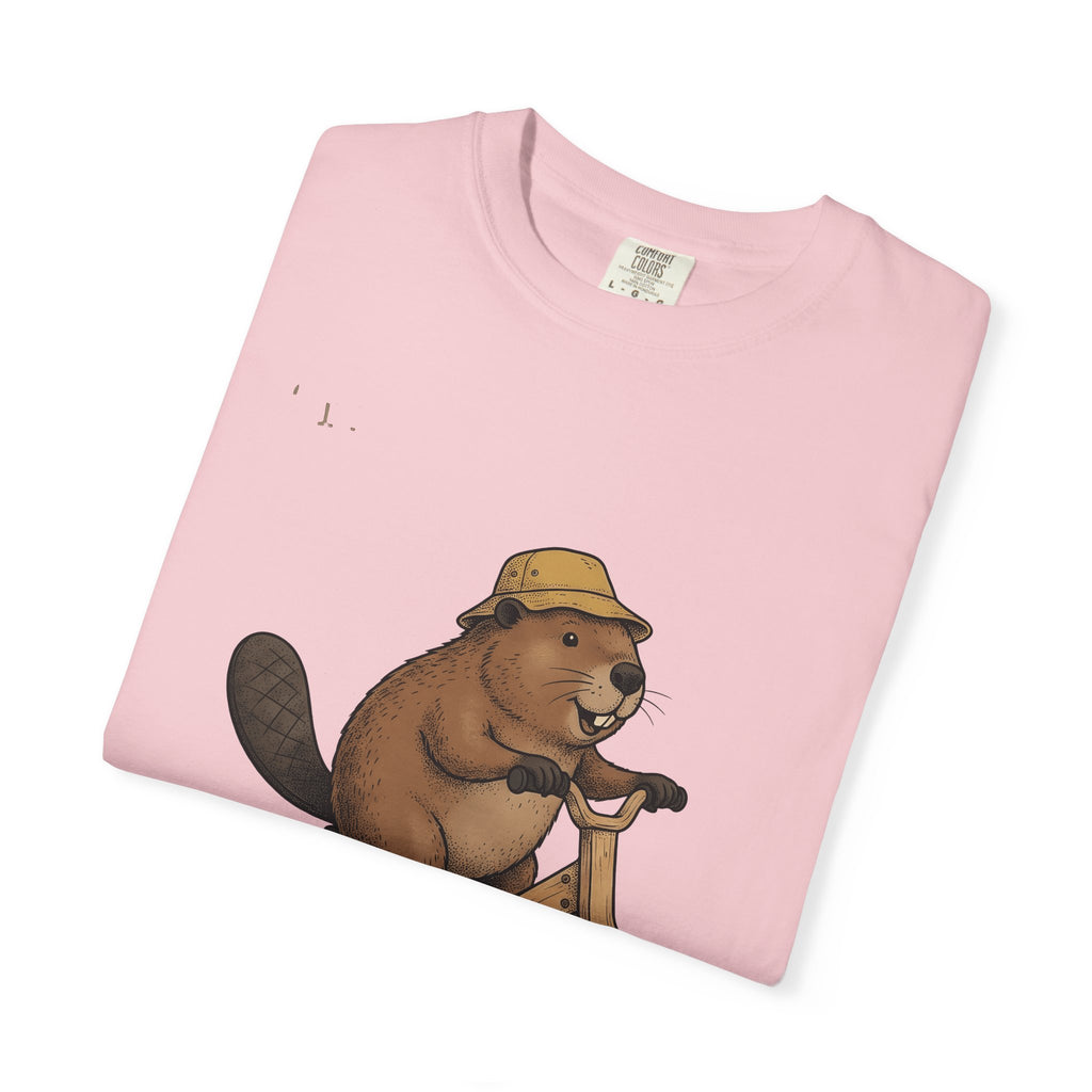 Beaver Bicycle Shirt Teachers Wildlife Gift Women Adorable Tee Dam T-Shirt Educator Enthusiast Cute Tshirt Animal Graphic Sketch Cap Tshirt