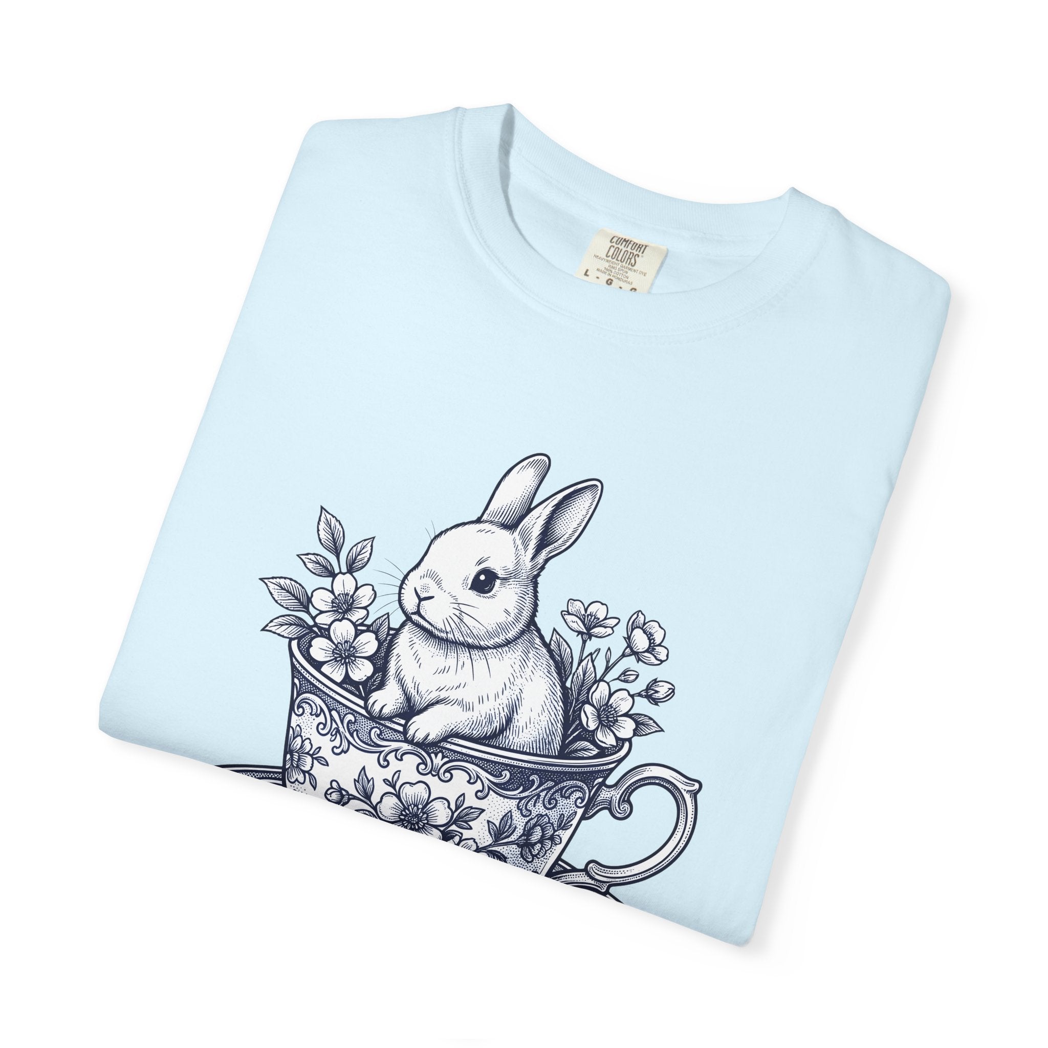 Rabbit Cup Shirt Easter Wildlife Gift Women Retro Tee Mug T-Shirt Easter Fan Coffee Mug Tshirt Wildlife Graphic Sketch Flower Tshirt