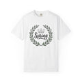 Flower Circle Shirt Spring Garden Gift Women Rustic Tee Floral Arrangement T-Shirt Springtime Fan Floral Design Yard Graphic Sketch Lilies