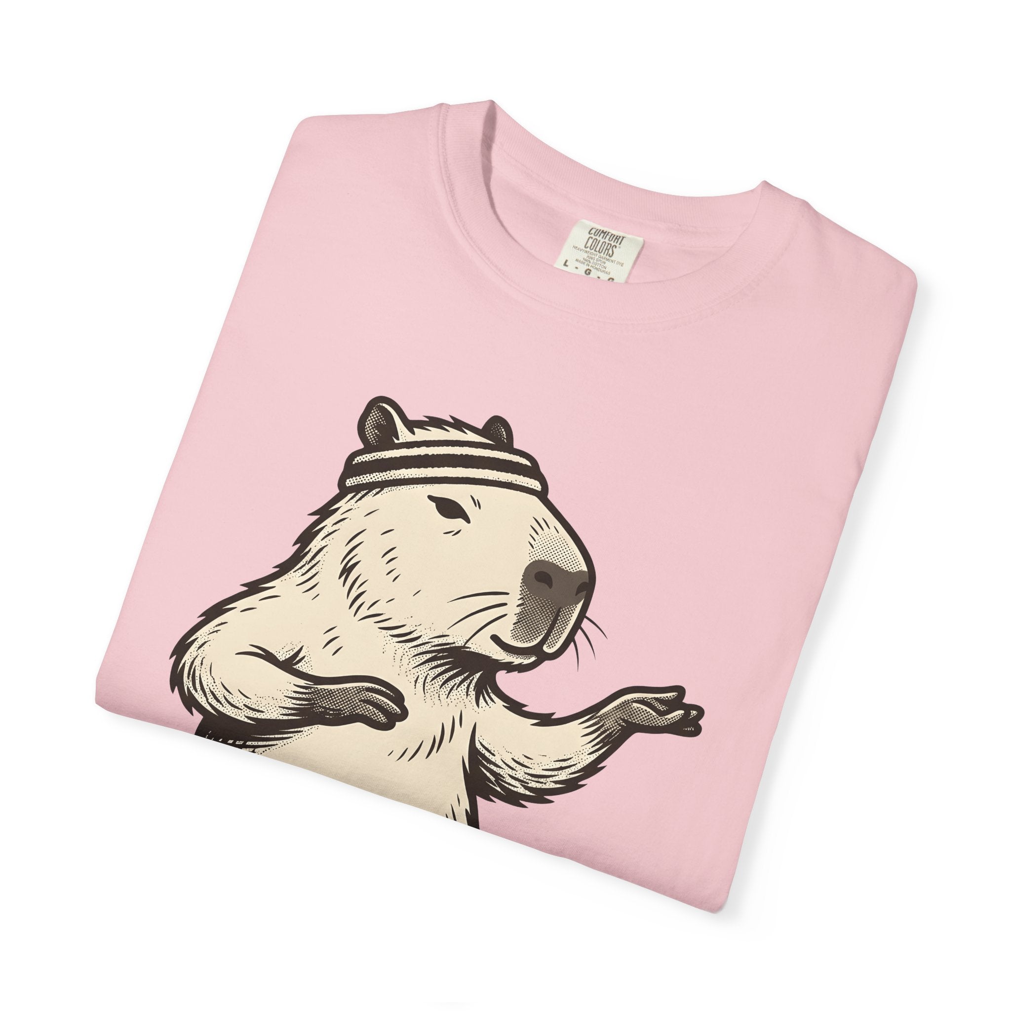 Capybara Exercise Shirt Sports Fauna Gift Women Minimalist Tee Rodent T-Shirt Athlete Fan Animal Tshirt Wildlife Graphic Doodle Hairband