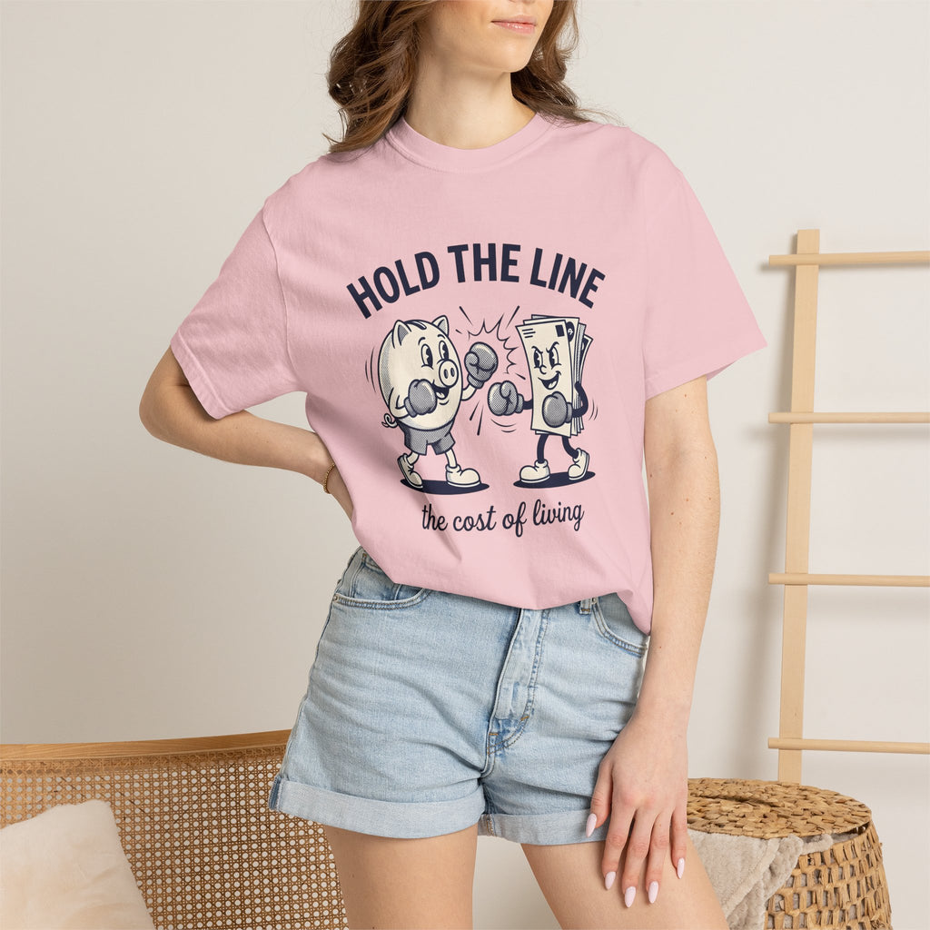 Piggy Bank Fight Shirt Funny Money Gift Women Hand Drawn Tee Bank Battle T-Shirt Humor Fan Illustrated Tshirt Finance Graphic Sketch Cash