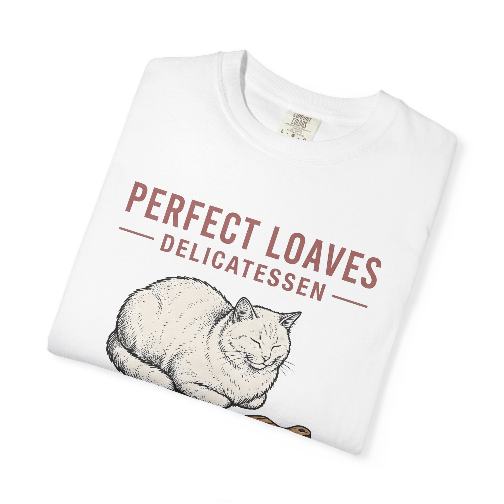 Loaf Cat Shirt Cat Foodie Gift Women Hand Drawn Tee Kitty Cat Lady T-Shirt Cat Fan Illustrated Graphic Tshirt Vintage Cutting Board Tshirt
