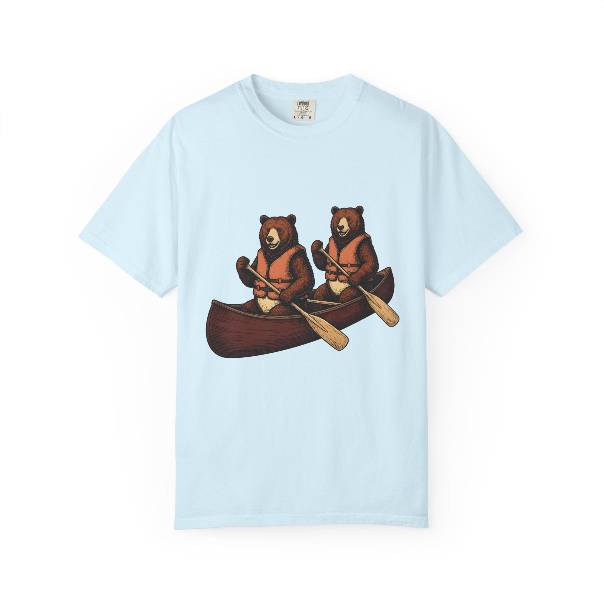 Bear Kayak Shirt Sports & Activities Outdoors Gift Women Retro Tee Kayak T-Shirt Athlete Enthusiast Vintage Tshirt Nature Graphic Sketch