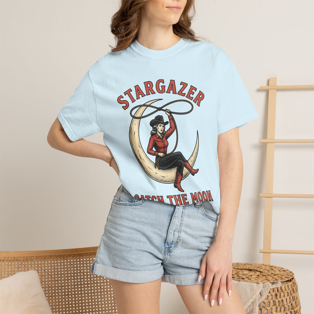 Cowgirl Moon Shirt St. Valentines Day Cowboy Gift Women Rustic Tee Moonlight T-Shirt Valentine Fan Country Tshirt Rodeo Graphic Classic Rope