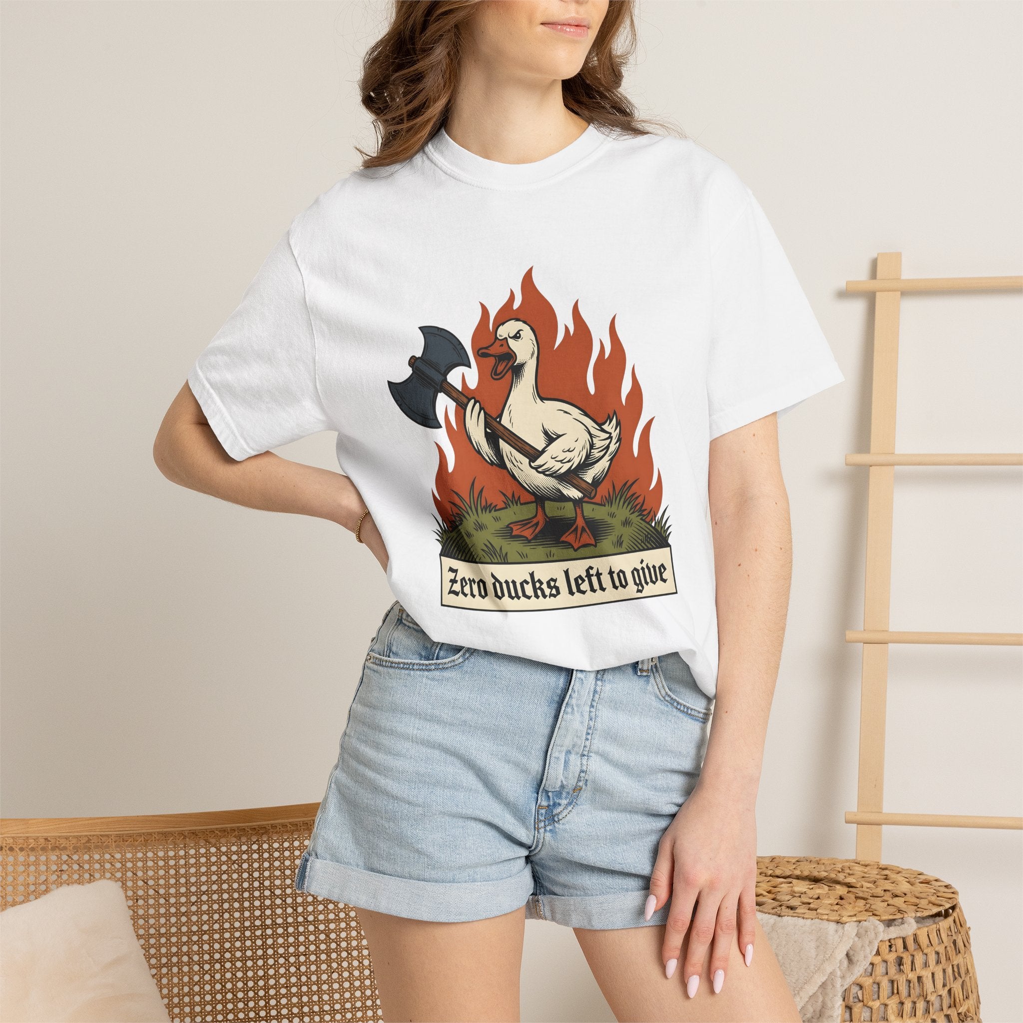 Waterfowl Axe Shirt Funny Critter Gift Women Classic Tee Hatchet T-Shirt Humor Fan Vintage Tshirt Animal Graphic Heavy Blaze Tshirt
