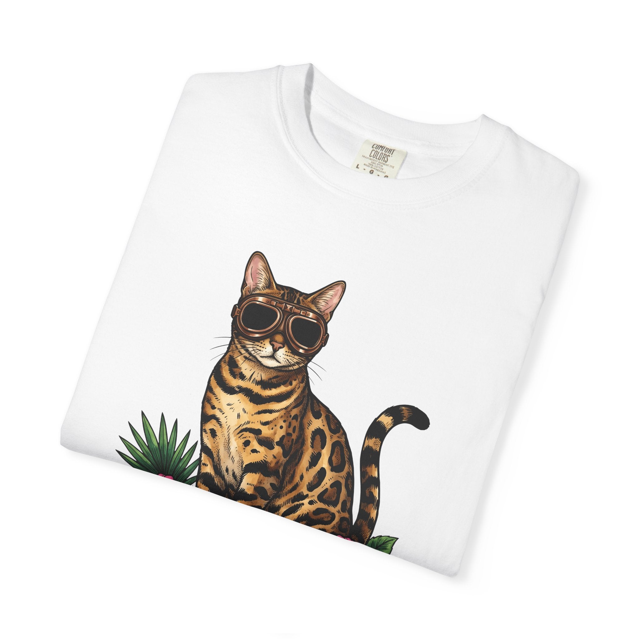 Bengal Kitten Shirt Cat Paradise Gift Women Bohemian Tee Kitten T-Shirt Cat Fan Boho Tshirt Utopia Graphic Retro Tropical Flowers Tshirt