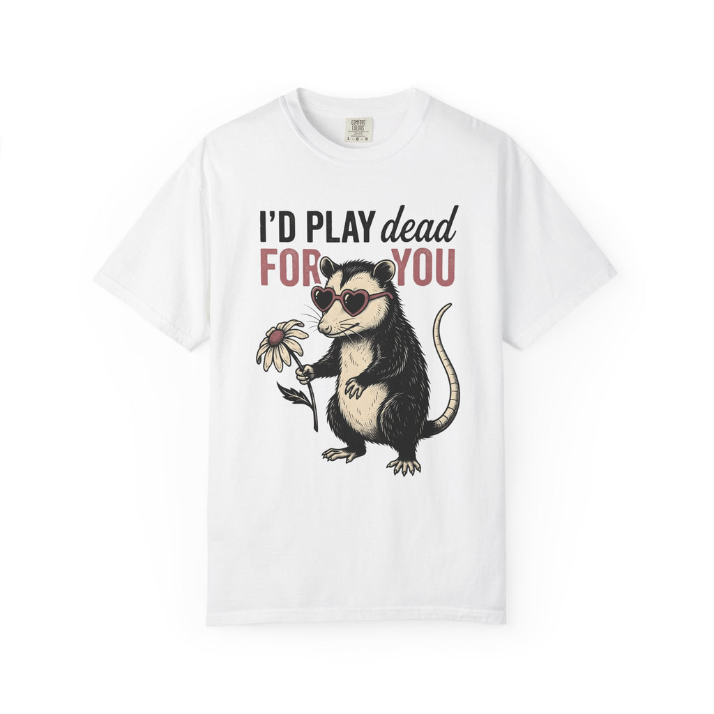 Possum Graphic Shirt St. Valentines Day Animal Gift Women Vintage Tee Opossum T-Shirt Valentine Fan Retro Tshirt Creature Graphic Hand Drawn