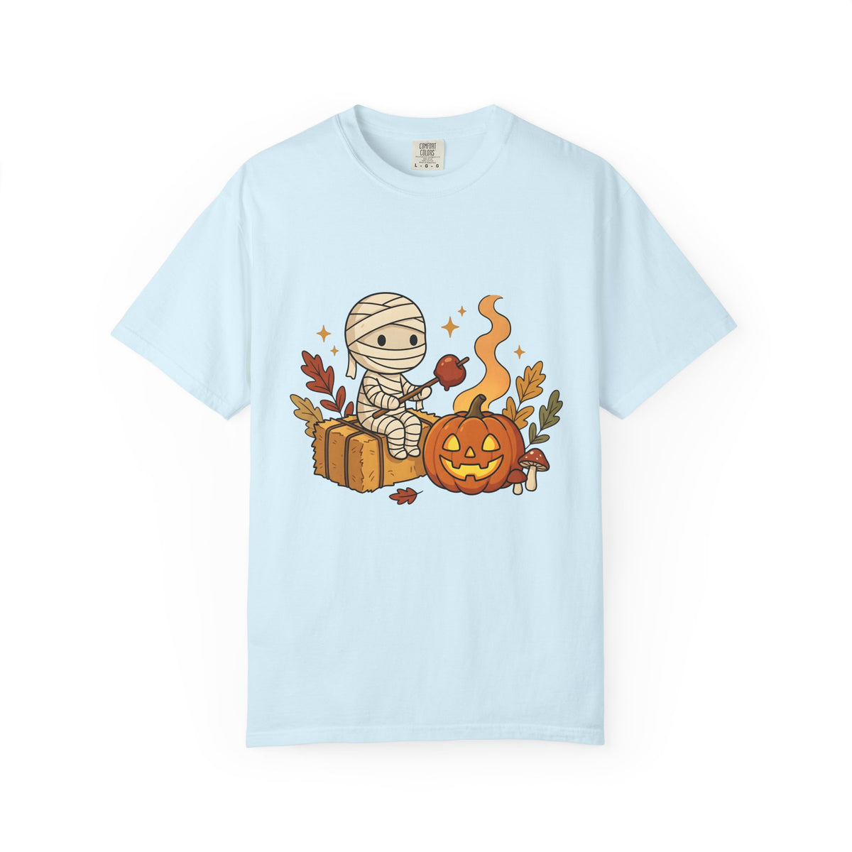 Wrapped Pumpkin Shirt Halloween Autumn Gift Women Kawaii Tee Gourd T-Shirt Halloween Fan Cute Tshirt Fall Graphic Comic Fall Leaves Tshirt