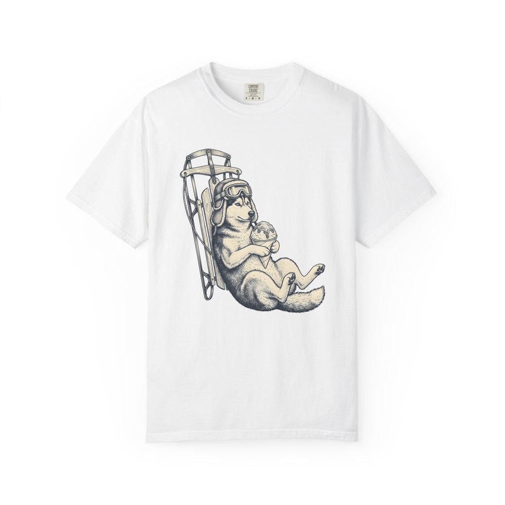 Husky Breed Shirt Dog Cold Gift Women Line Art Tee Siberian Husky T-Shirt Dog Fan Husky Graphic Winter Graphic Hand Drawn Dog Sled Tshirt