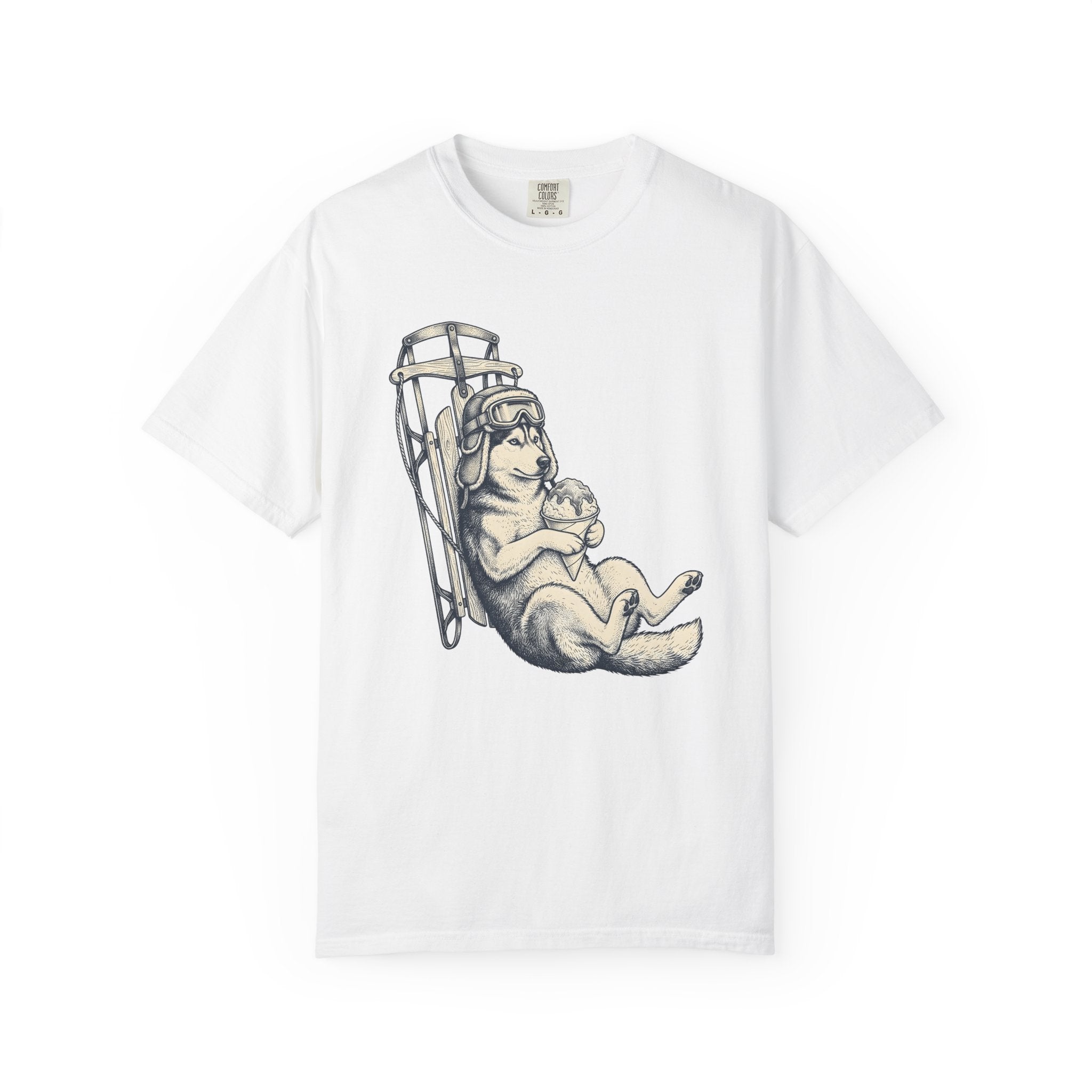 Husky Breed Shirt Dog Cold Gift Women Line Art Tee Siberian Husky T-Shirt Dog Fan Husky Graphic Winter Graphic Hand Drawn Dog Sled Tshirt