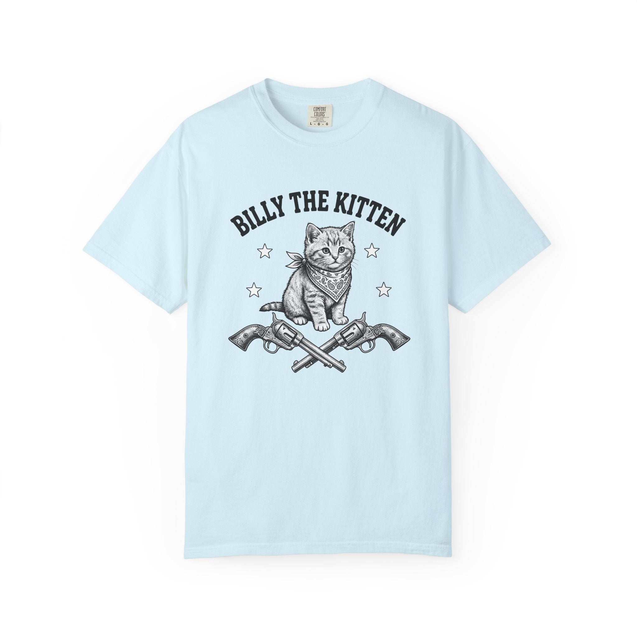 Cowboy Kitten Shirt Cat Western Gift Women Vintage Tee Kitten T-Shirt Cat Fan Retro Tshirt Rodeo Graphic Hand Drawn Revolver Tshirt
