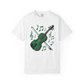 Green Fiddle Shirt St Patricks Day Song Gift Women Graphic Design Tee Violin T-Shirt Irish Fan Graphic Design Tshirt Melody Graphic Vintage