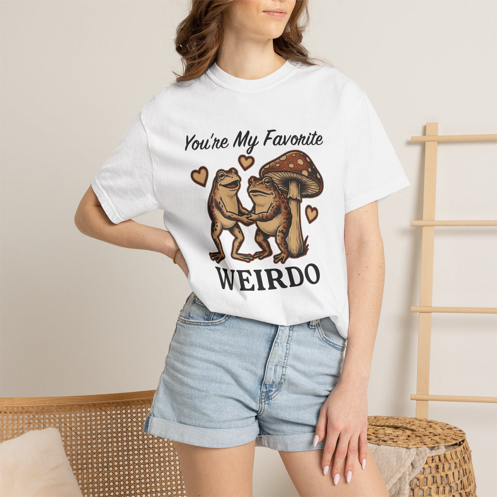 Frog Duo Shirt Valentine's Day Creatures Gift Women Classic Tee Toad T-Shirt Valentine's Fan Vintage Tshirt Animal Graphic Line Art Fungus