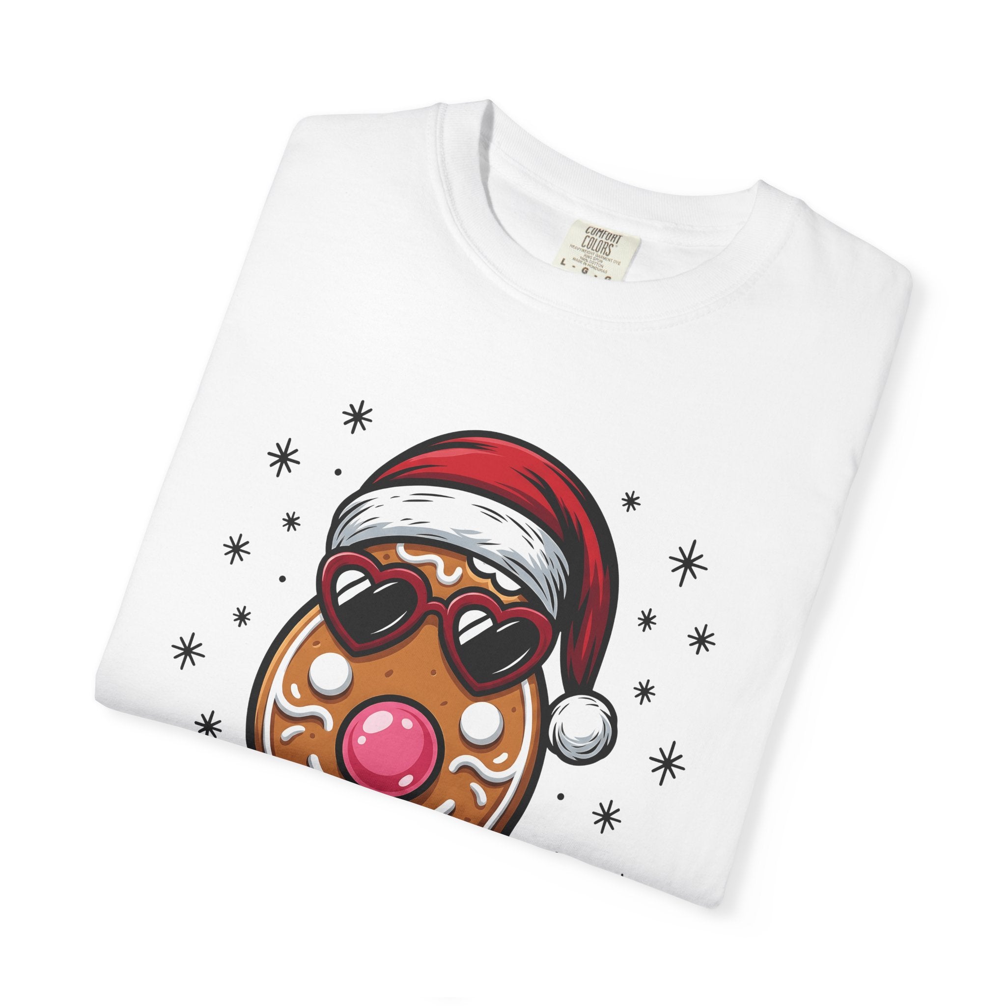 Gingerbread Snack Shirt Christmas Dessert Gift Women Caricature Tee Gingerbread Man T-Shirt Christmas Fan Cartoon Tshirt Sweet Treat Graphic
