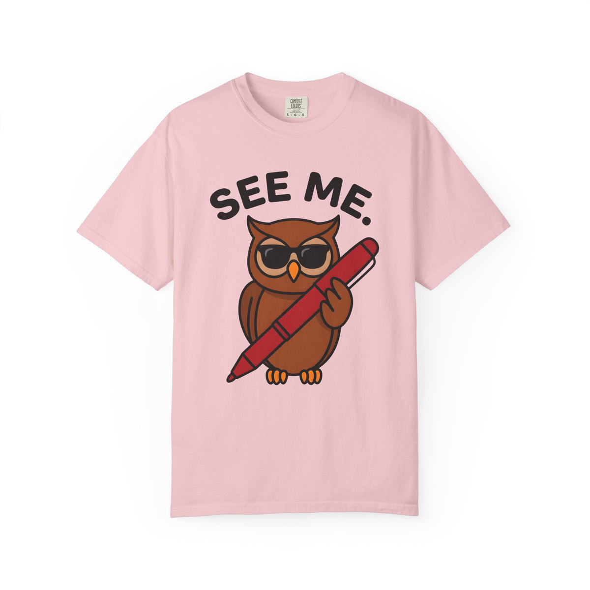 Owl Sunglasses Hand-Drawn T-Shirt – Cool Teacher Learning Design, Unisex Graphic Tee