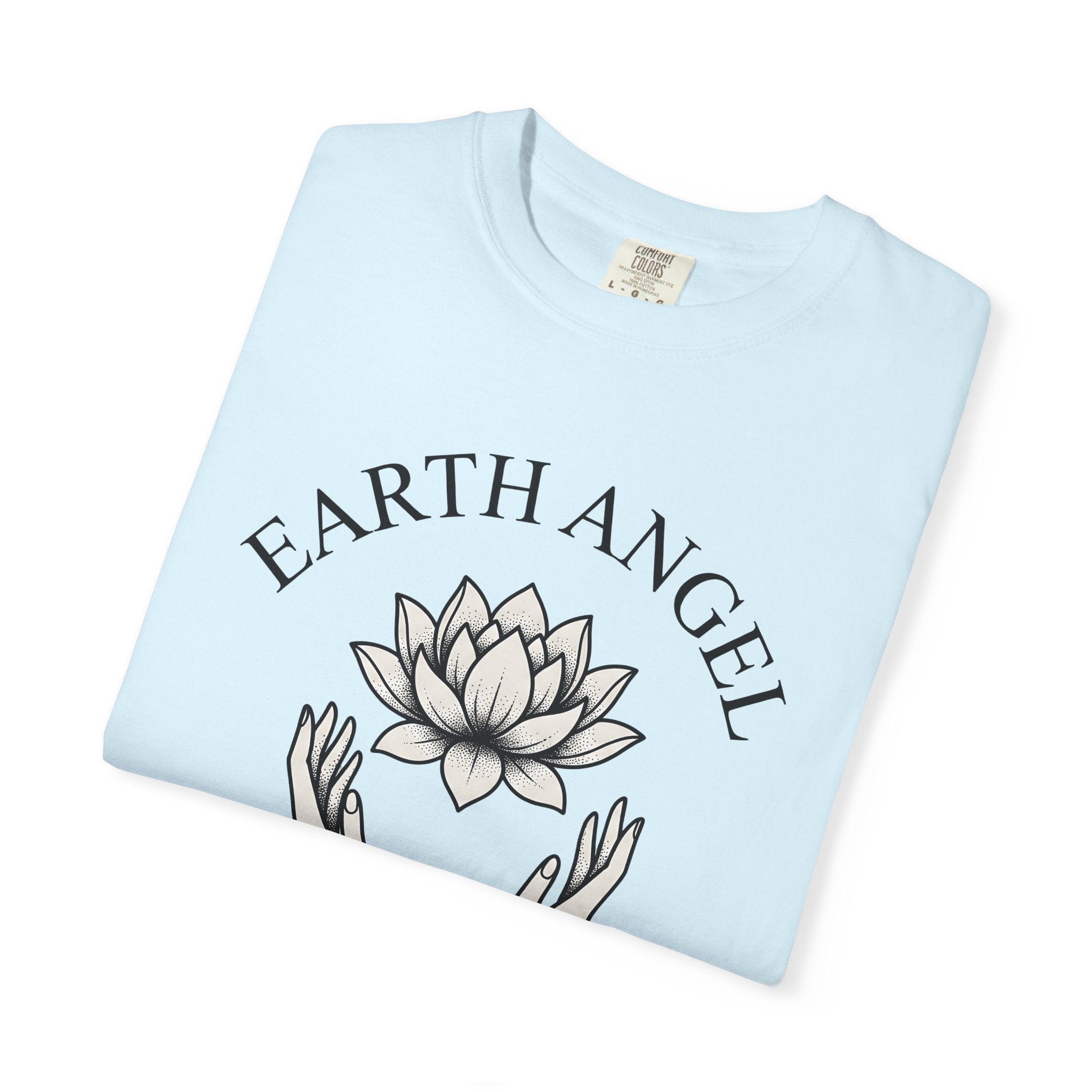 Lotus Hands Shirt Boho Chic Yoga Gift Women Minimalist Tee Mudra T-Shirt Bohemian Enthusiast Simple Tshirt Meditation Graphic Sleek Petals