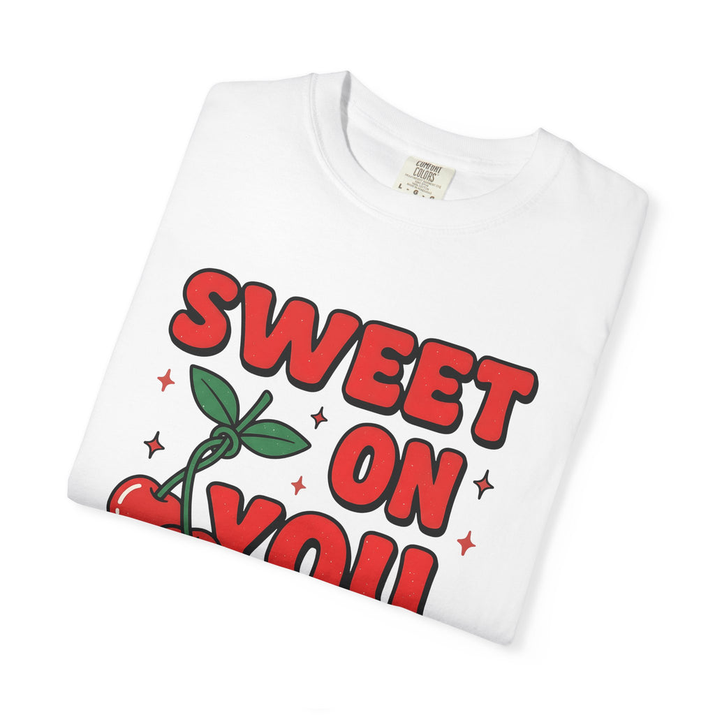 Cherry Print Shirt St. Valentine's Day Partners Gift Women Colorful Tee Cherry T-Shirt Valentine Fan Vibrant Tshirt Couples Graphic Classic