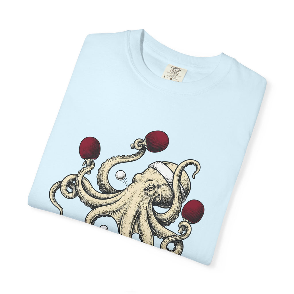 Squid Ping Pong Shirt Sports Wildlife Gift Women Old School Tee Octopus T-Shirt Athlete Fan Calamari Tshirt Animal Graphic Doodle Head Wrap