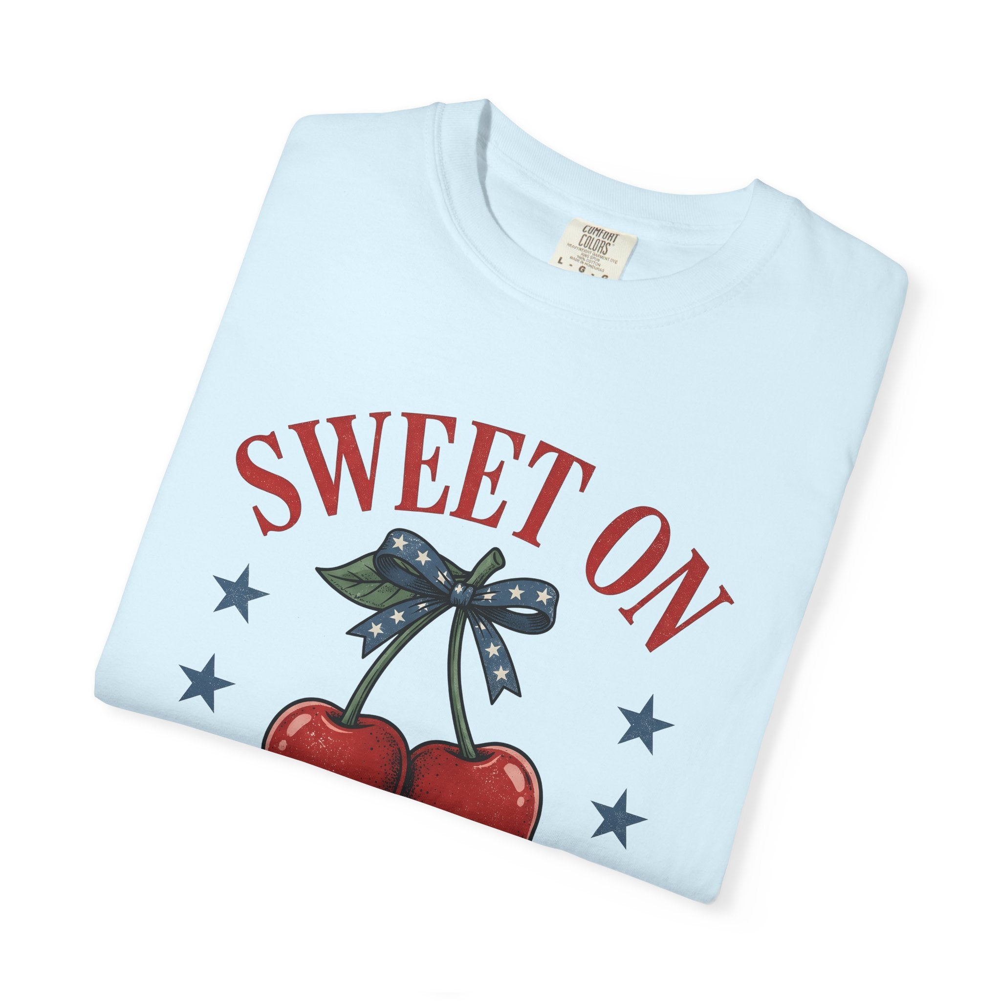 Cherry Pair Shirt America Fruit Gift Women Vintage Tee Cherries T-Shirt American Fan Vintage Tshirt Fruit Graphic Retro Patriotic Bow Tshirt