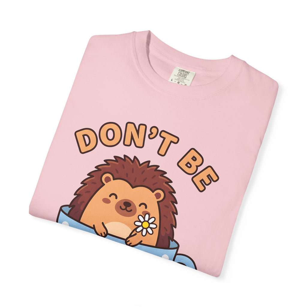 Hedgehog Cup Shirt Animals & Flowers Pun Gift Women Cartoon Tee Mug T-Shirt Floral Fan Cute Tshirt Punny Graphic Doodle Daisy Flower Tshirt