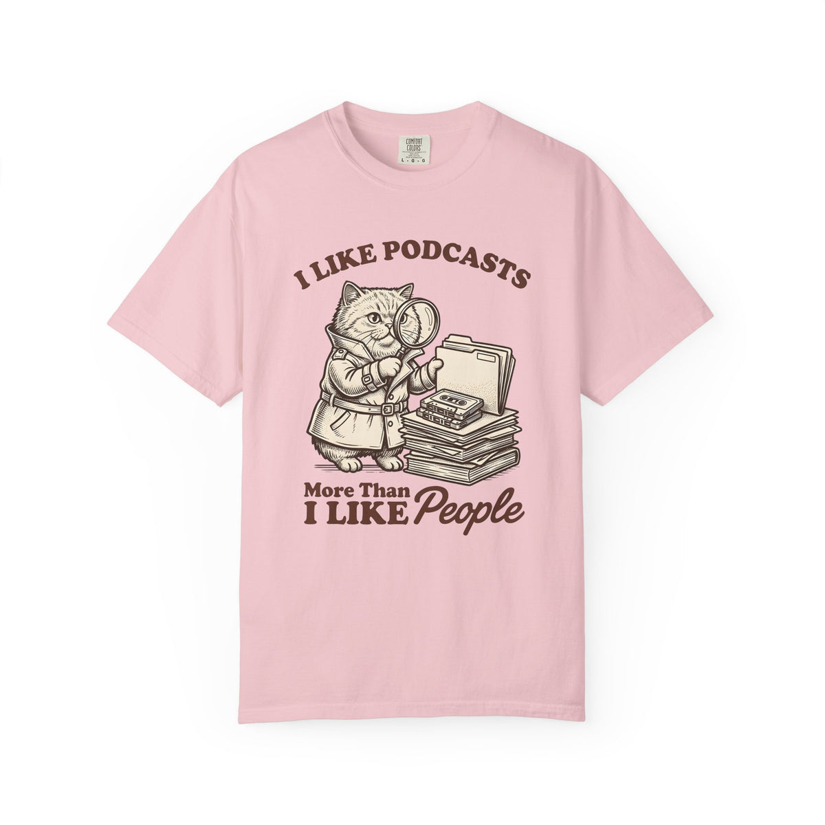 Private Eye Cat Shirt Cat Comedy Unisex Gift Retro Tee Detective Cat T-Shirt Cat