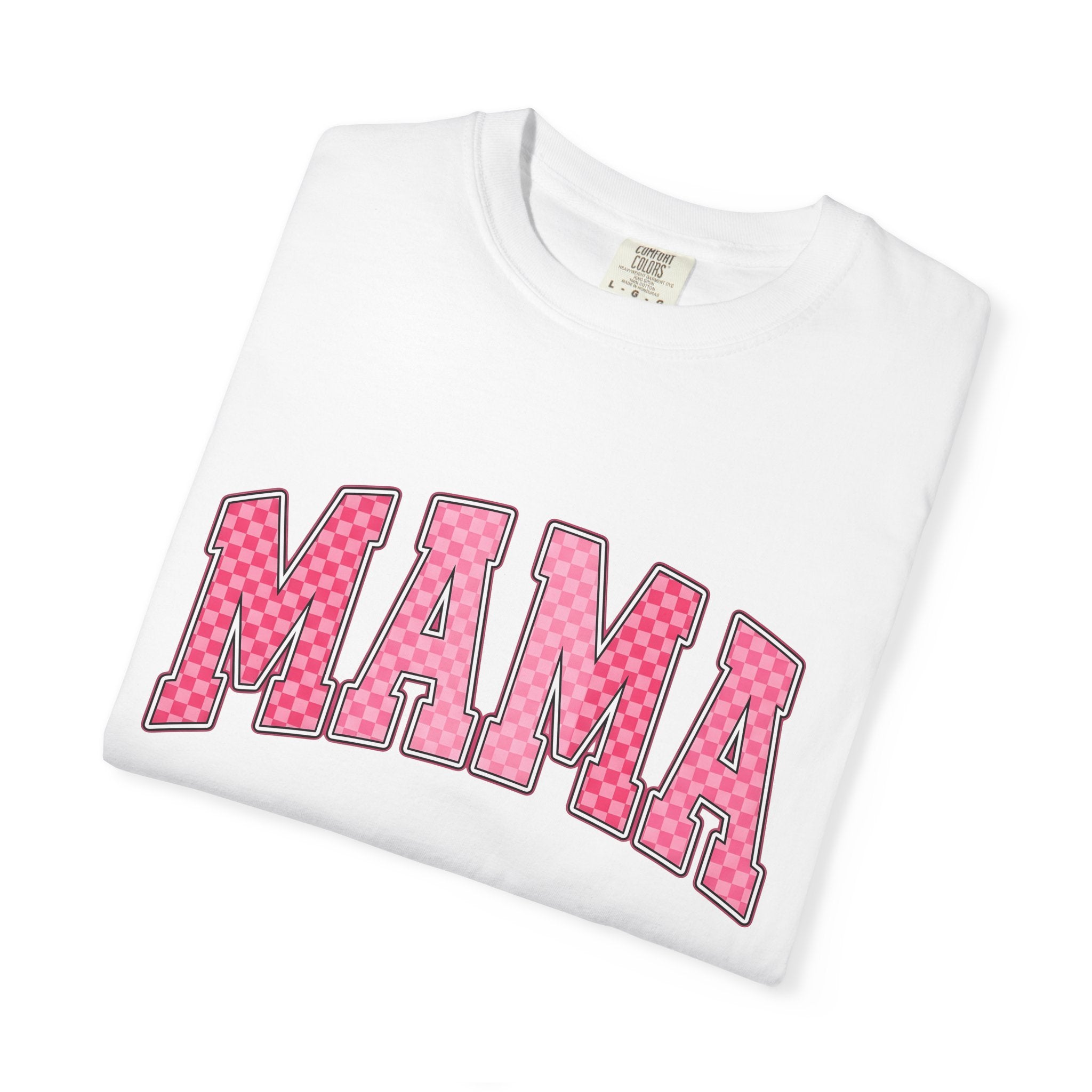 Pink Checkered Lettering Shirt Mom Household Gift Women Strong Tee Typography T-Shirt Motherhood Fan Bold Tshirt Domestic Graphic Vintage