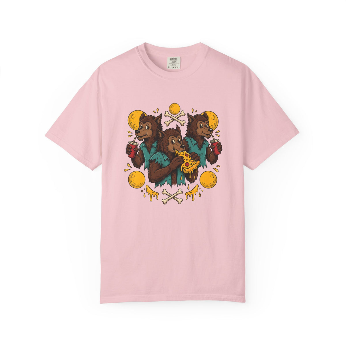 Werewolf Group Shirt Halloween Gastronomy Unisex Gift Animated Tee Wolf Pack