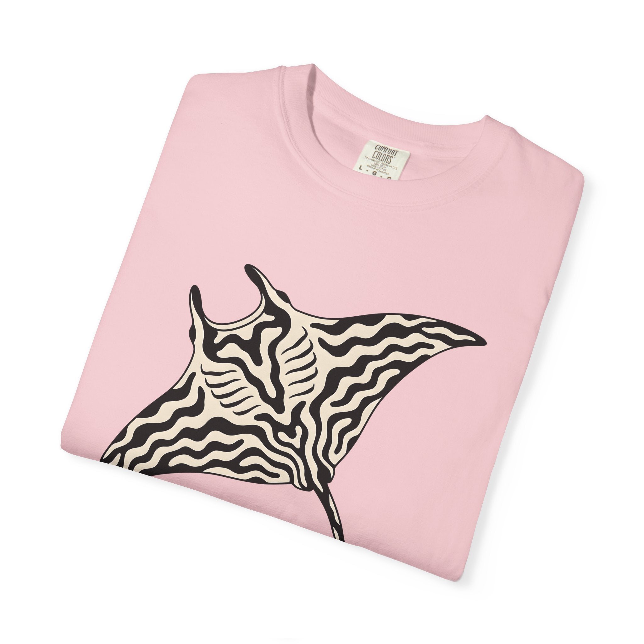 Ray Fish Shirt Ocean Fauna Gift Women Basic Tee Manta T-Shirt Marine Fan Stingray Graphic Current Wildlife Print Tshirt
