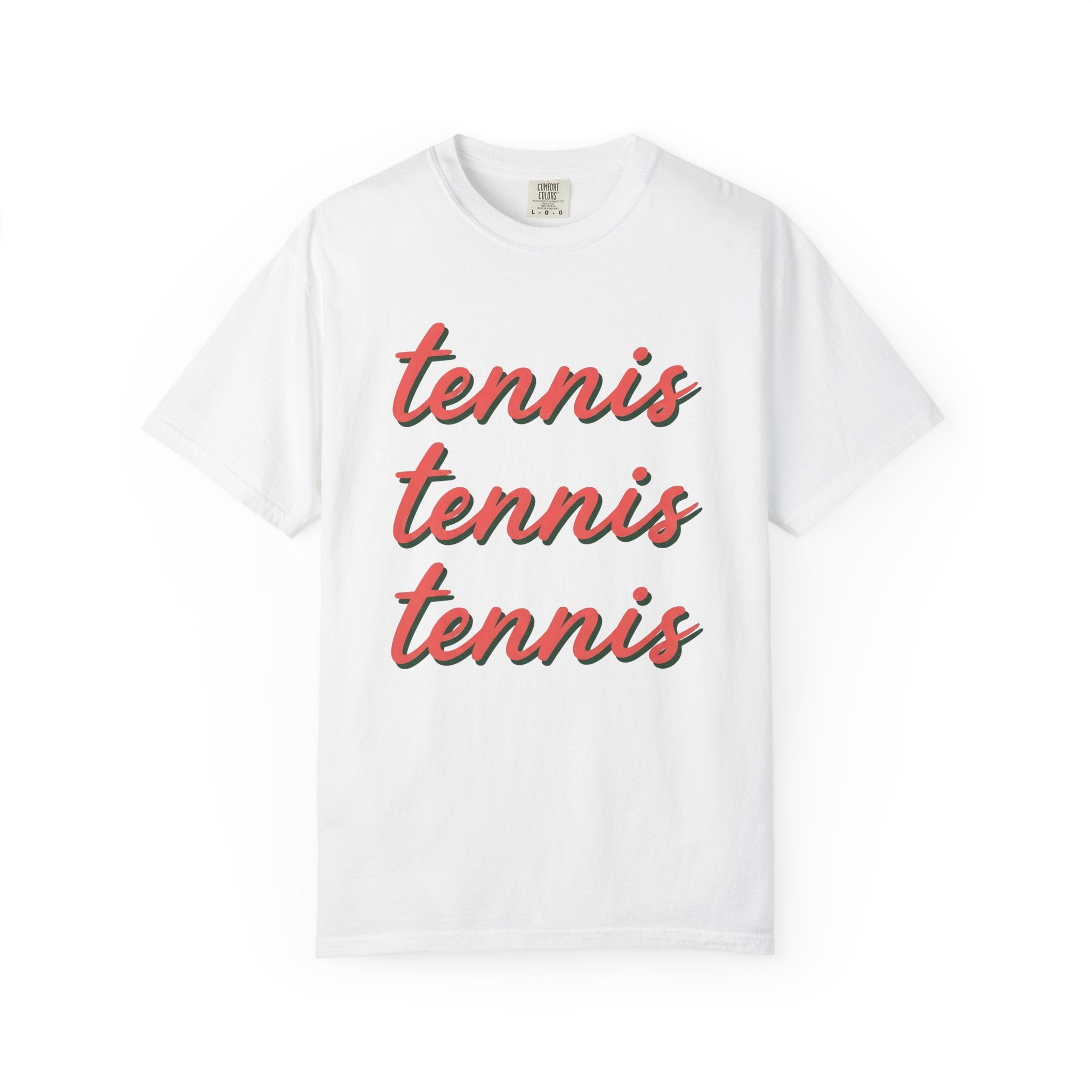 Tennis Font Shirt Tennis Player Gift Women Old School Tee Typography T-Shirt Tennis Fan Vintage Tshirt Athlete Graphic Basic Multi-Layer