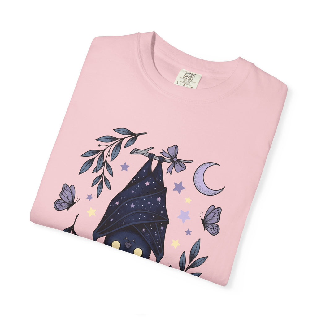 Cute Bat Shirt Boho Chic Gothic Gift Women Whimsical Tee Flying Fox T-Shirt Bohemian Fan Fantasy Tshirt Dark Graphic Mystical Butterfly