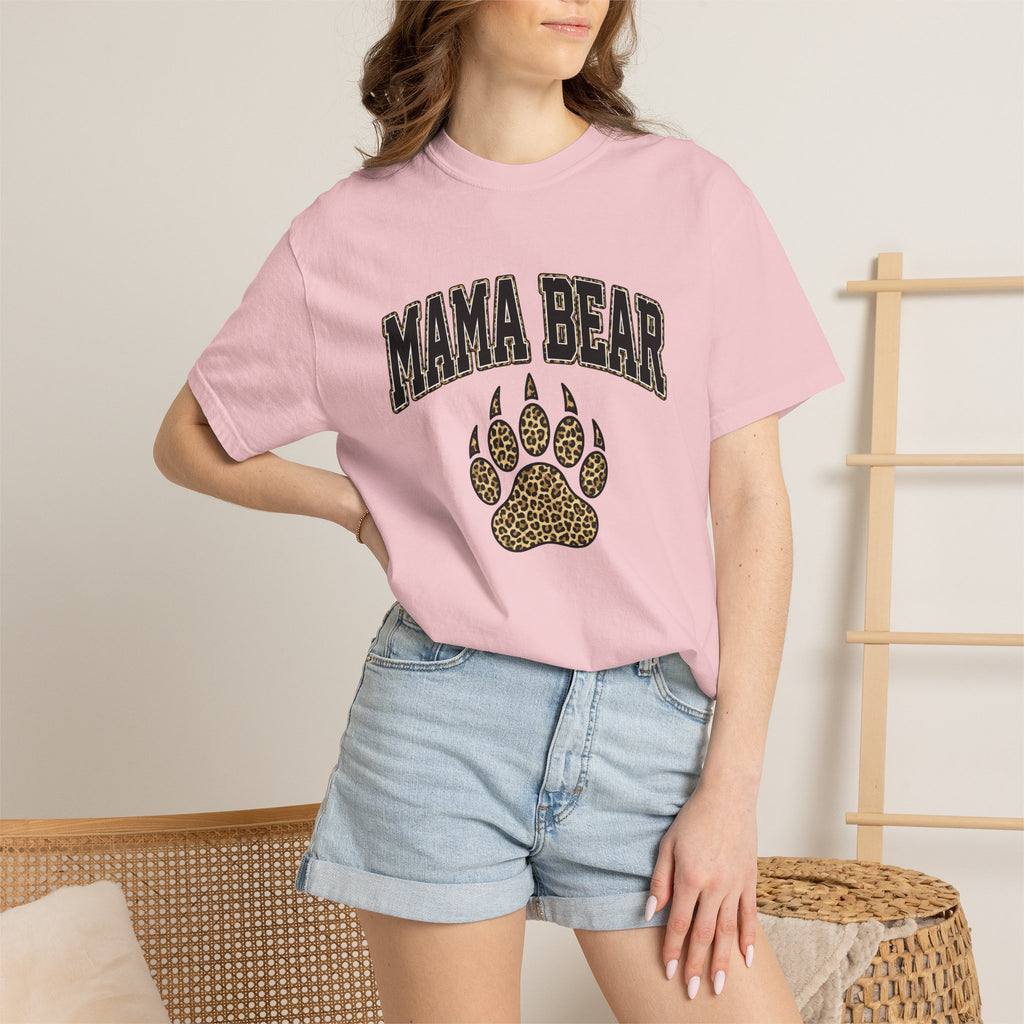 Bear Track Shirt Moms Fauna Gift Women Safari Print Tee Footprint T-Shirt Mother Fan Wildlife Graphic Tshirt Hand Drawn Cat Print Tshirt