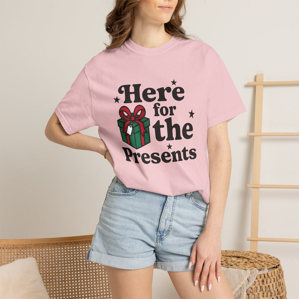 Present Box Shirt Holiday Xmas Gift Women Fun Tee Gift Box T-Shirt Christmas Fan Present Graphic Vintage Sparkles Tshirt