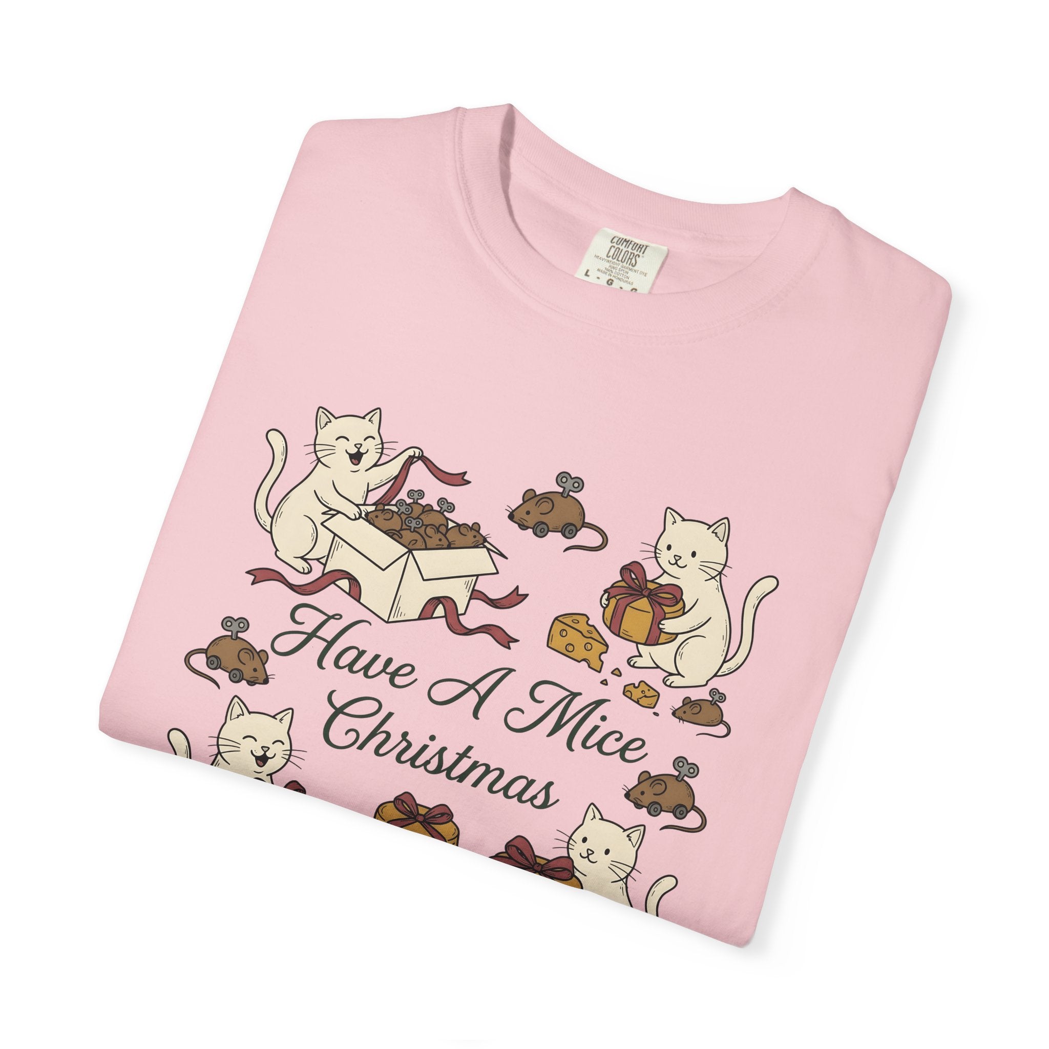 Cat Drawing Shirt Cat Winter Gift Women Cartoon Tee Kitten T-Shirt Cat Fan Feline Tshirt Frosty Graphic Doodle Gift Tshirt