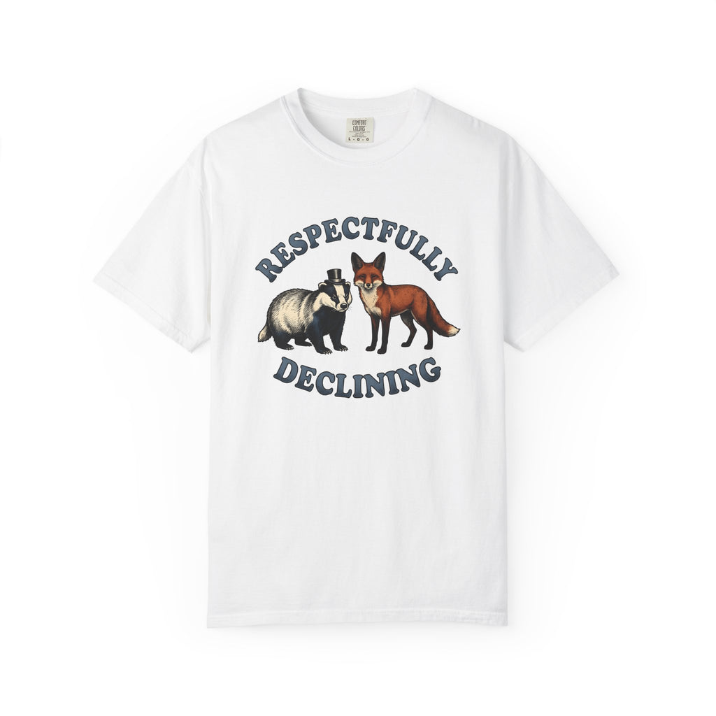 Badger Fox Shirt Funny Fauna Gift Women Sketch Tee Fox T-Shirt Humor Fan Drawing Graphic Line Art Top Hat Tshirt