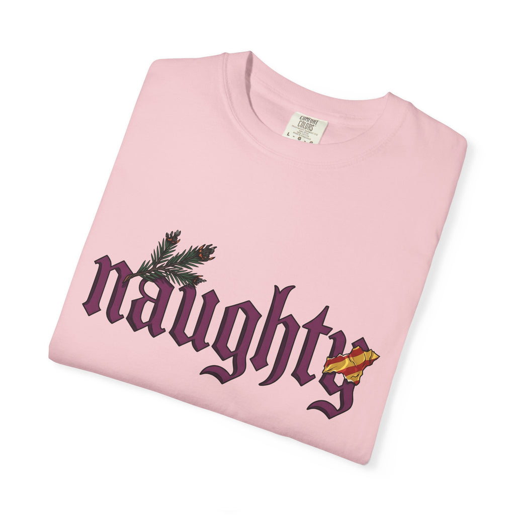 Gothic Typeface Shirt Christmas Satire Gift Women Thick Tee Typography T-Shirt Xmas Fan Bold Tshirt Sarcastic Graphic Nostalgic Conifer
