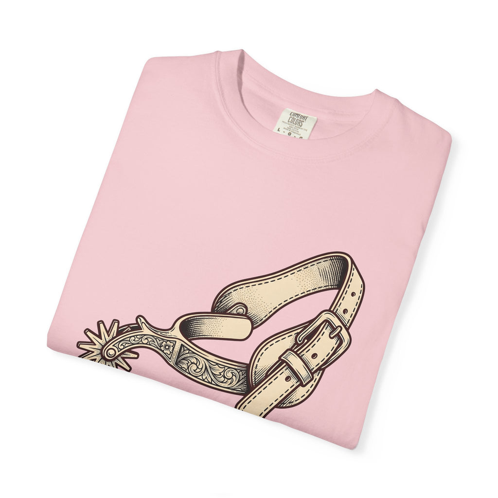 Cowboy Spurs Shirt Cowgirl Cowboy Gift Women Line Art Tee Spur T-Shirt Cowgirl Fan Rodeo Graphic Tshirt Cartoon Decorative Engraving Tshirt
