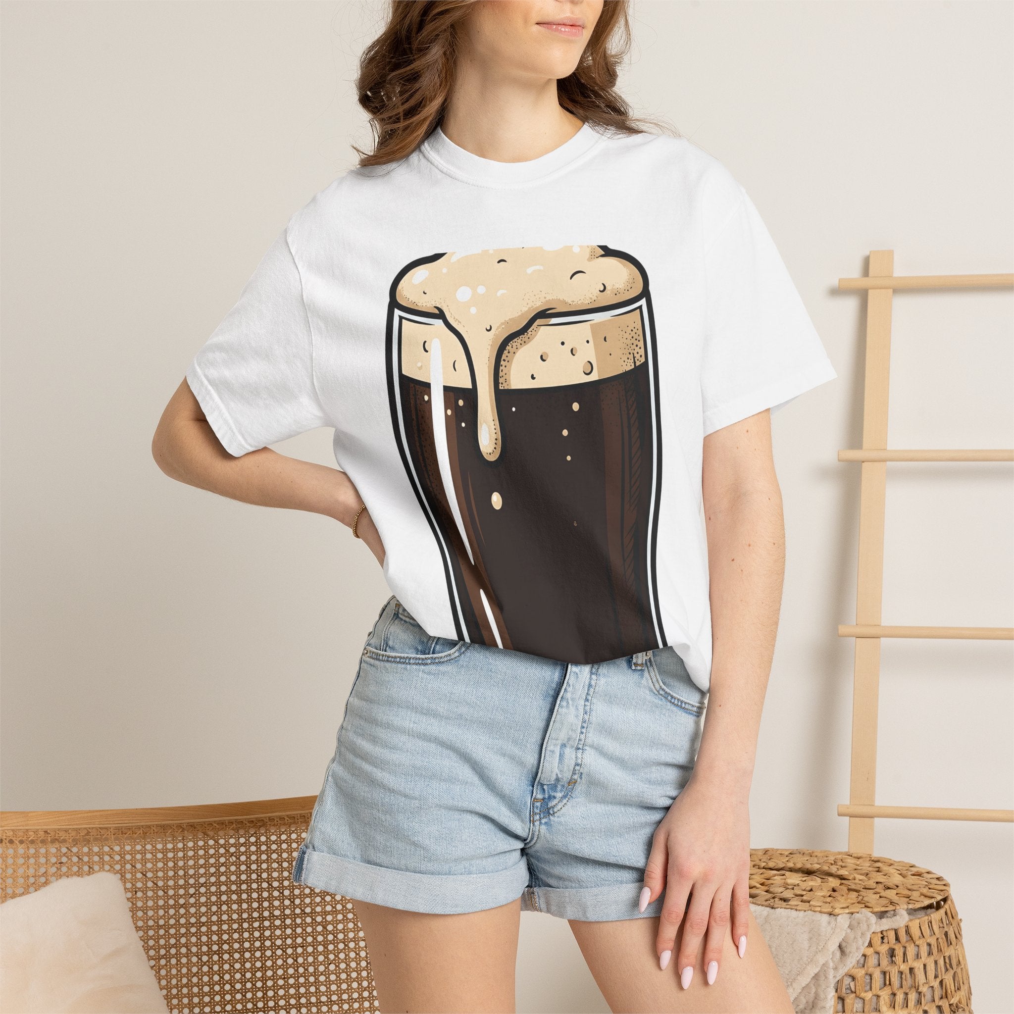 Pint Beer Shirt St Patrick's Day Beer Gift Women Cartoon Tee Ale T-Shirt St Patricks Fan Comic Tshirt Brewery Graphic Vintage Foam Tshirt