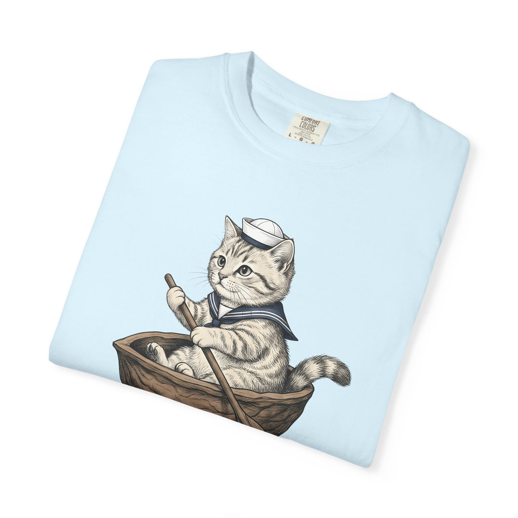 Pirate Cat Shirt Cat Joke Gift Women Classic Tee Swashbuckler T-Shirt Kitty Fan Feline Tshirt Pun Graphic Doodle Vessel Tshirt