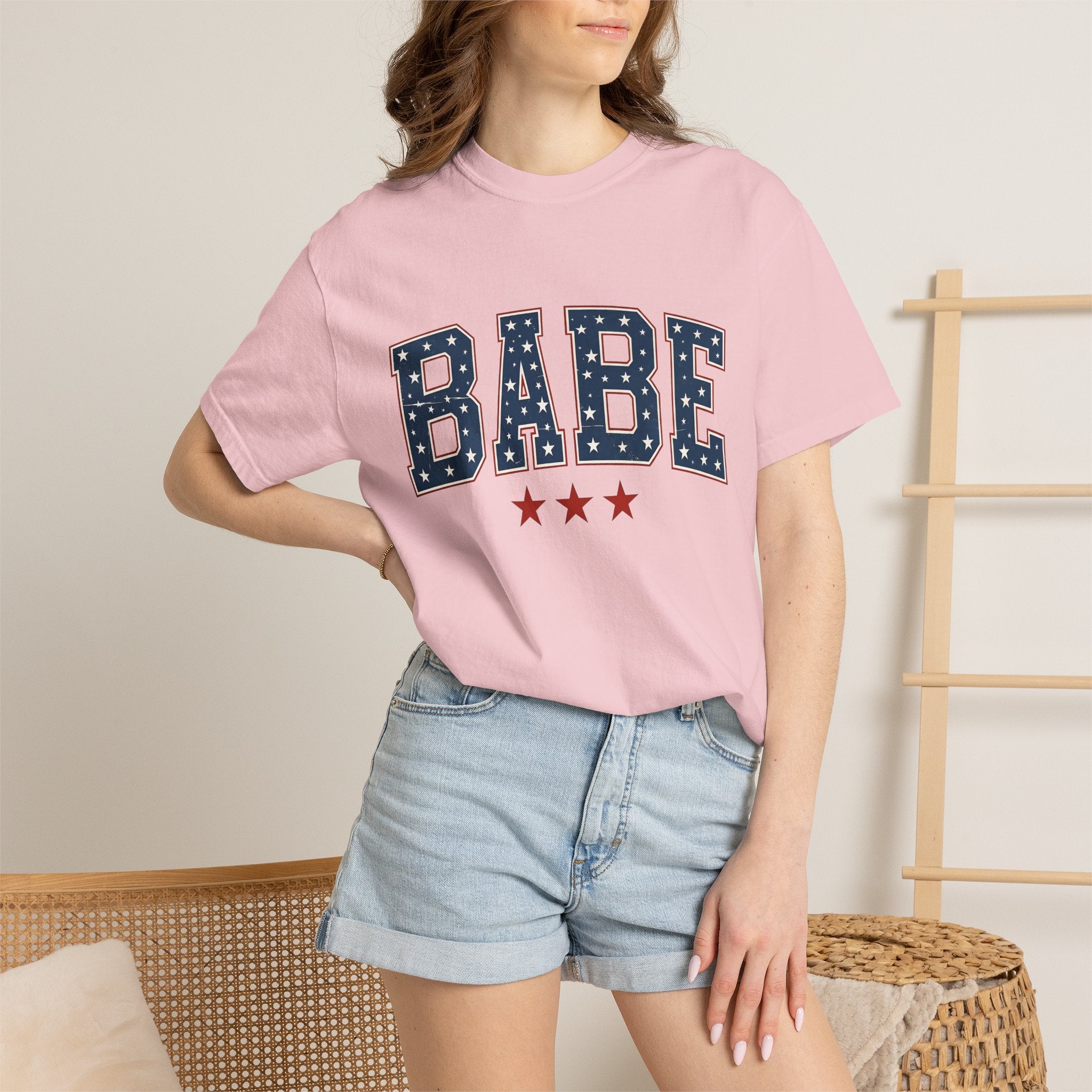 College Stars Design Shirt 4th Of July Festival Gift Women Americana Tee University Stars T-Shirt Independence Day Fan Patriotic Tshirt