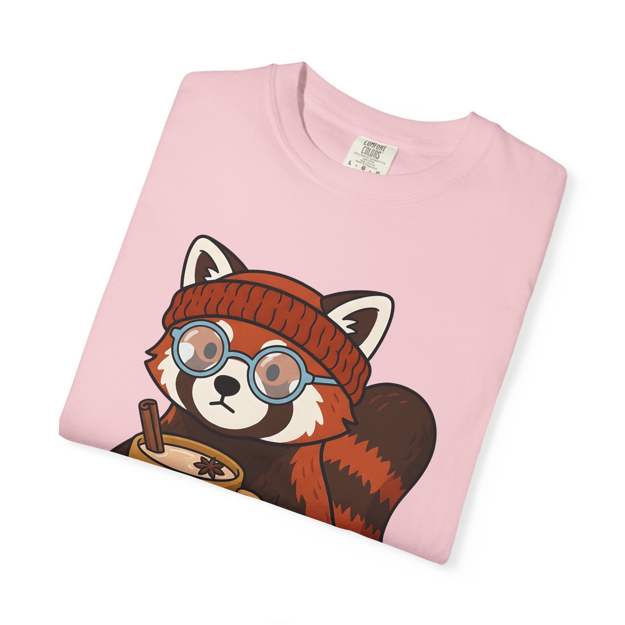 Red Panda Espresso Shirt Coffee Critters Gift Women Hand Drawn Tee Espresso T-Shirt Coffee Fan Illustrated Tshirt Animal Graphic Pastel