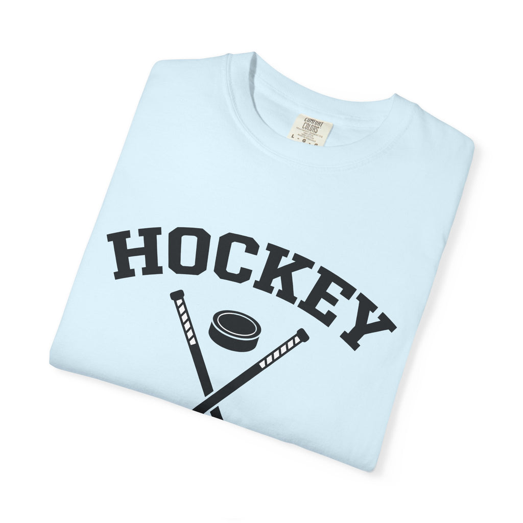 Hockey Sticks Puck Shirt Hockey Sport Gift Women Thick Tee Hockey Gear T-Shirt Hockey Fan Bold Tshirt Athletic Graphic Classic Contest