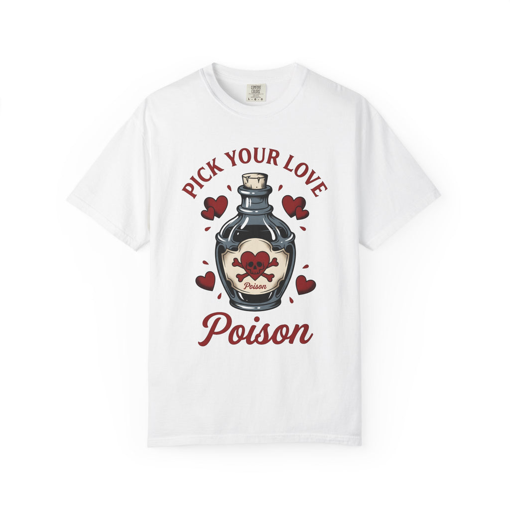 Poison Bottle Shirt Valentine Gothic Gift Women Tattoo Tee Apothecary T-Shirt Valentine Fan Ink Tshirt Dark Graphic Vintage Hearts Tshirt