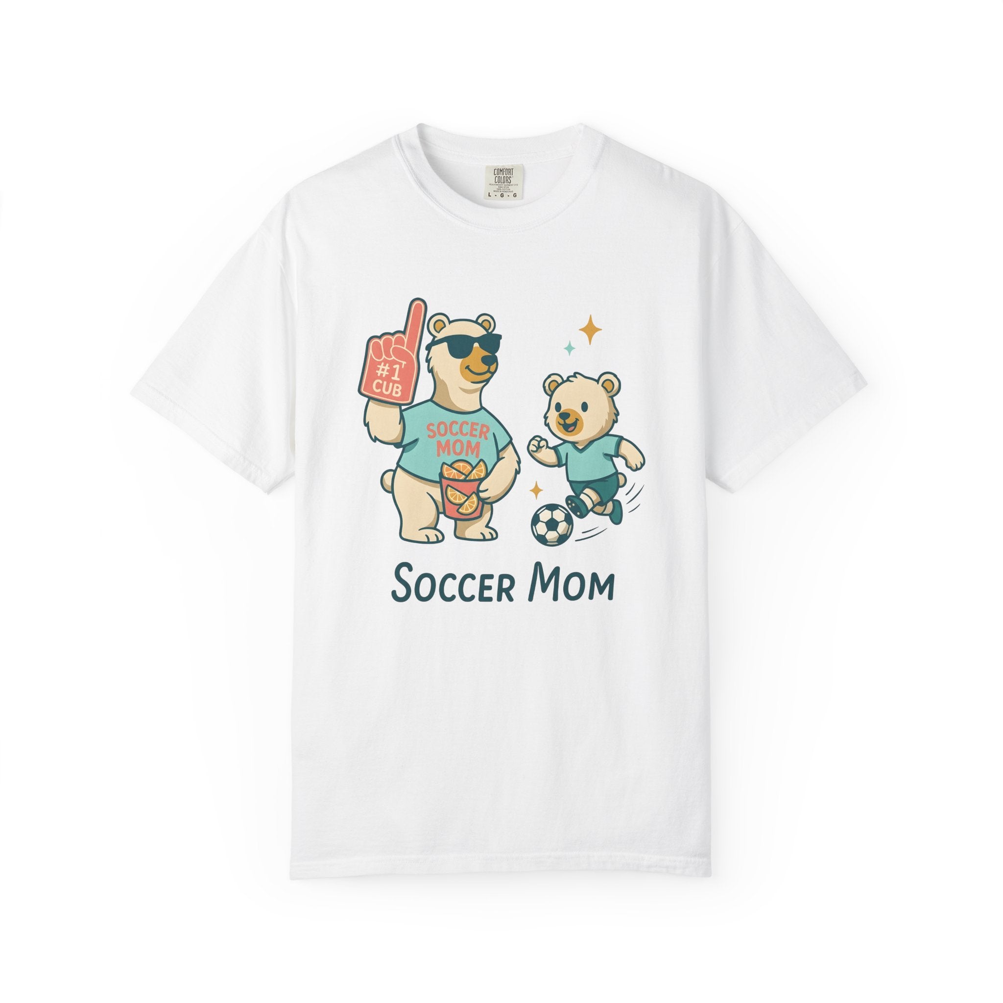 Bear Clan Shirt Moms Exercise Gift Women Sweet Tee Clan T-Shirt Mom Enthusiast Cute Tshirt Fitness Graphic Illustrated Soccer Ball Tshirt
