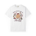 Strawberry Dessert Shirt Desserts Cuisine Gift Women Retro Tee Strawberry Shortcake T-Shirt Pastry Fan Vintage Tshirt Food Graphic Sketch