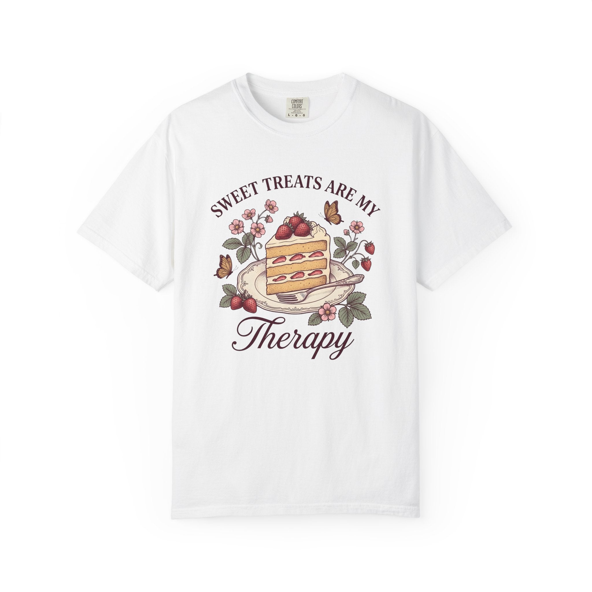 Strawberry Dessert Shirt Desserts Cuisine Gift Women Retro Tee Strawberry Shortcake T-Shirt Pastry Fan Vintage Tshirt Food Graphic Sketch