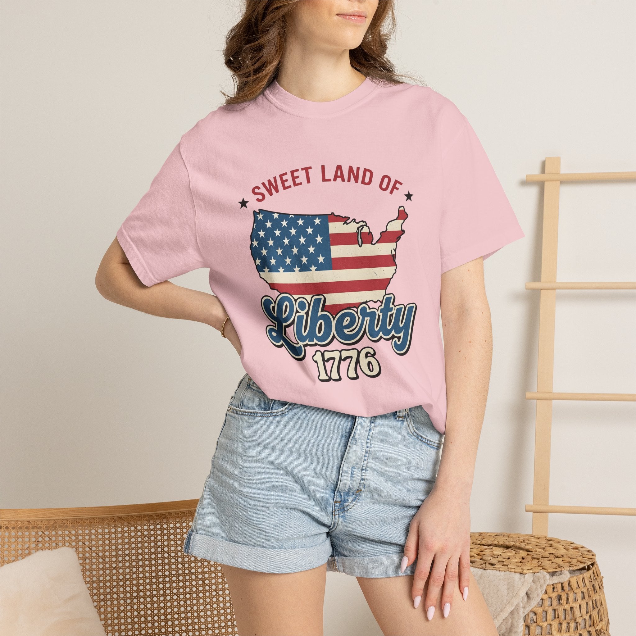 Usa Flag Map Shirt 4th Of July Patriotic Gift Women Distressed Tee American Map T-Shirt Independence Day Enthusiast Retro Tshirt American