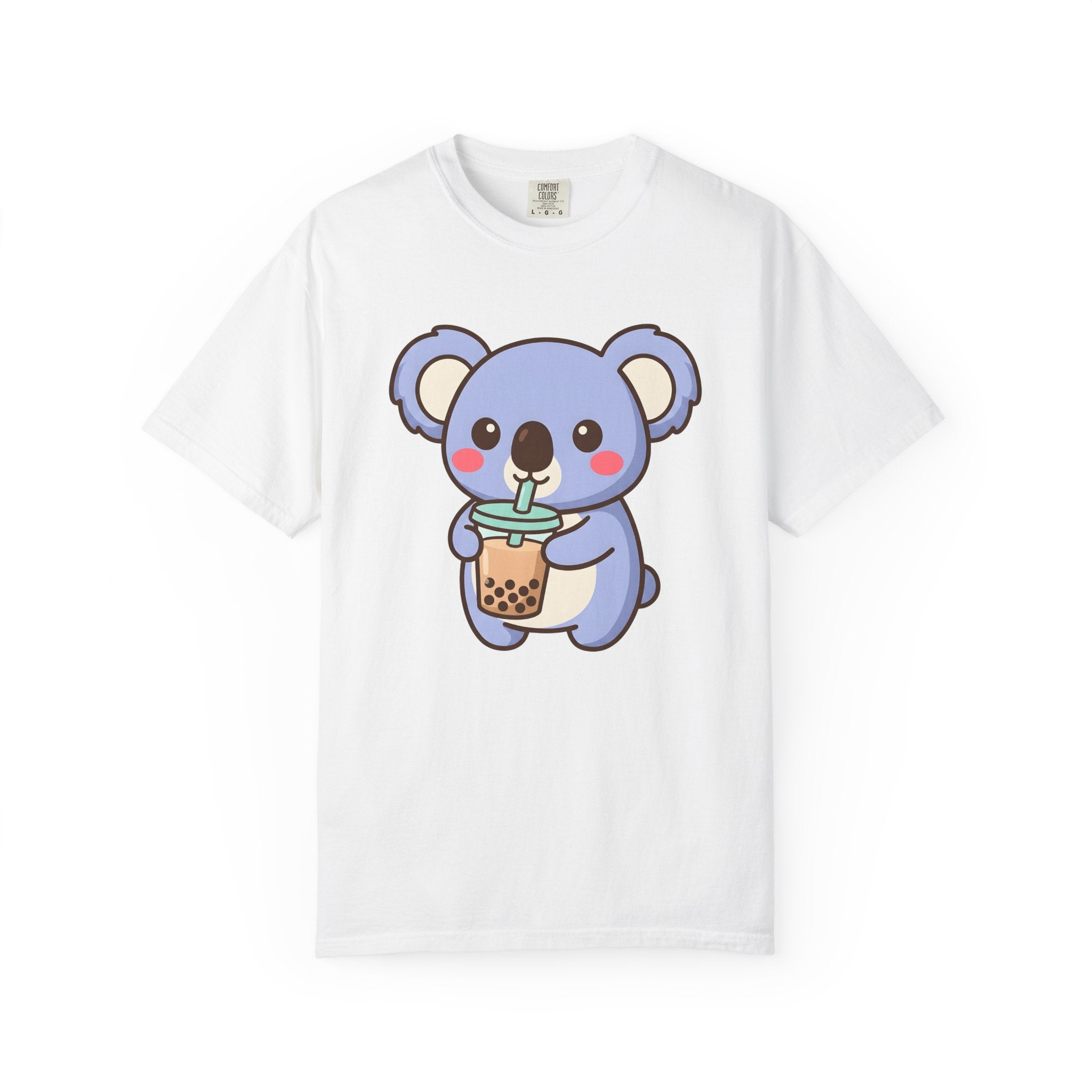 Koala Bubble Shirt Drinks Wildlife Gift Women Chibi Tee Koala T-Shirt Beverage Fan Animal Graphic Illustration Animation Pearl Tea Tshirt